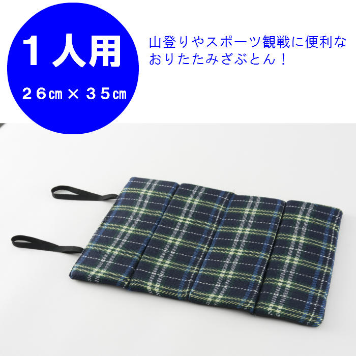 レジャークッション タータンチェック ブルー